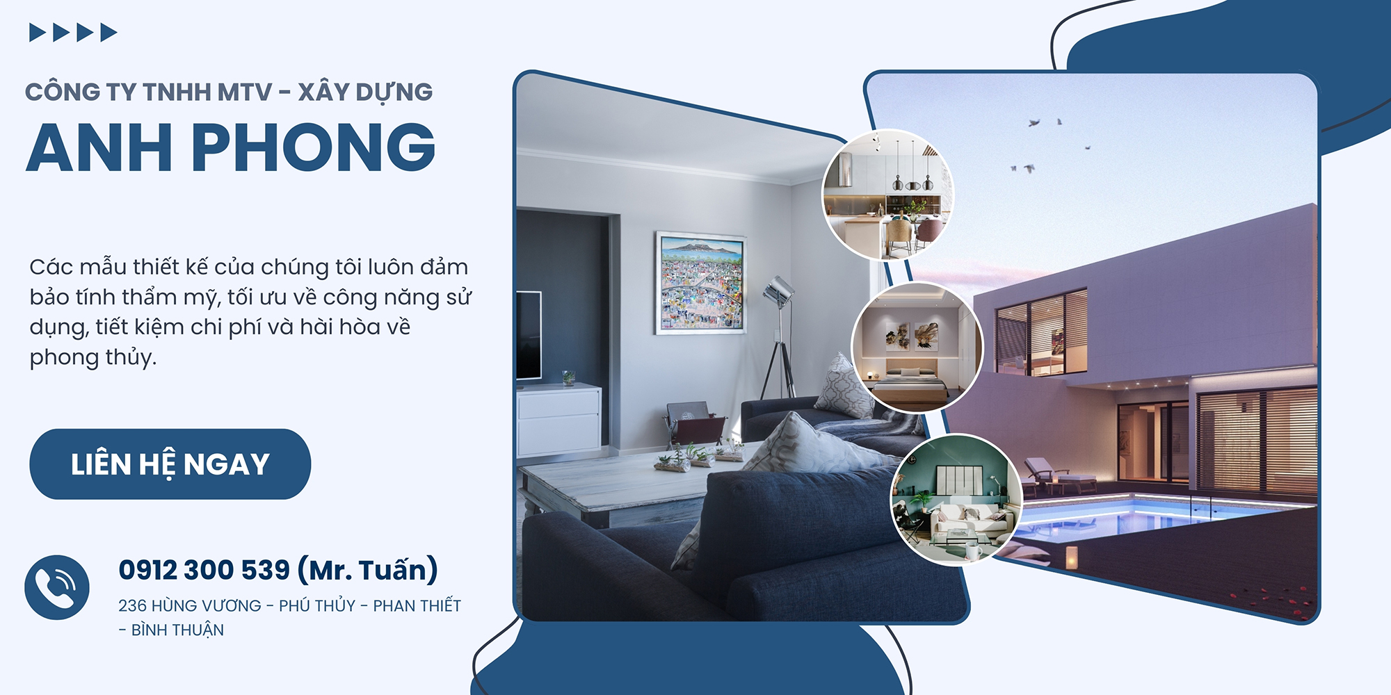 Xây dựng Anh Phong - Xây nhà trọn tại gói Bình Thuận. Quảng cáo Bình Thuận